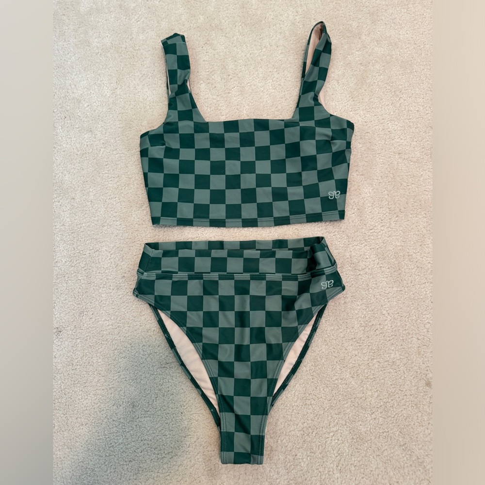 Albion fit checkered checker swimsuit